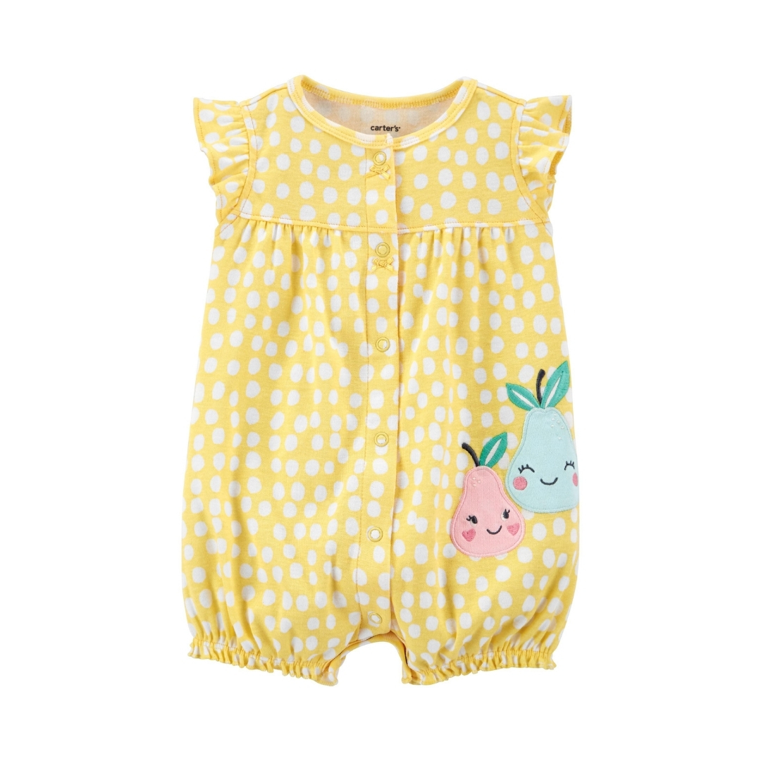Carters Baby Girl Pear Snap-up Romper - 9mths