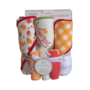 Modern Baby Towel & Washcloth Set - 6 Piece - Orange