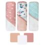 Modern Baby Towel & Washcloth Set - 6 Piece - Baby pink