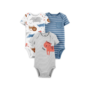 Child of Mine by Carter's 3pk Onesies - 3/6mths, Grey Tiger