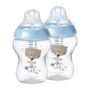 Tommee Tippee Closer To Nature Decorated 9oz Bottles - 2pk - Blue