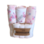 Chick Pea Towel & Washcloth Set - 6 Piece - Pink Floral