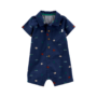 Carter's Baby Chambray Polo Romper - 12mths