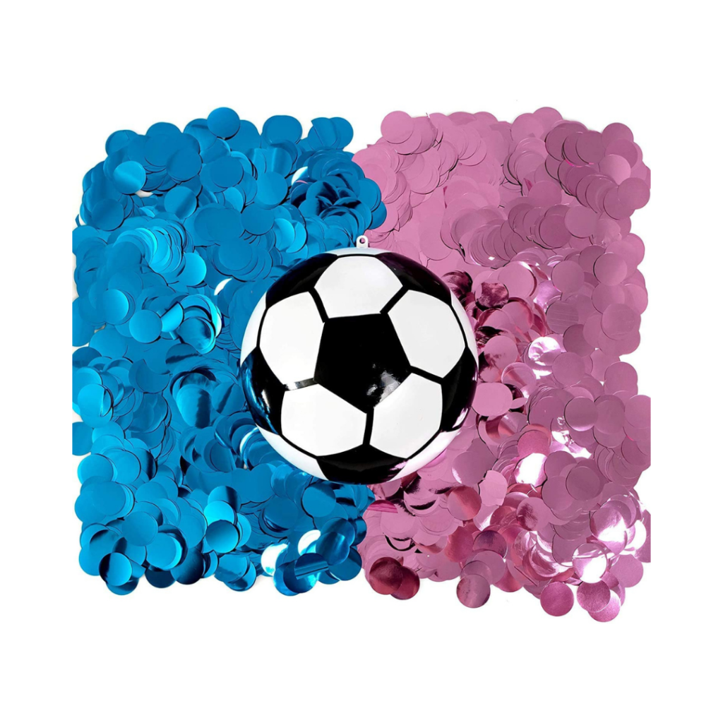 Gender Reveal Soccer Balls Confetti The Baby Barrel Where fun