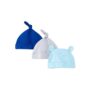 Cloud Island Hats - 3pk - Blue, 0-6mths