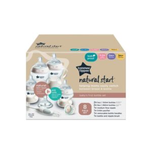 Tommee Tippee Natural Start - Baby's First Bottle Set (8 Piece)