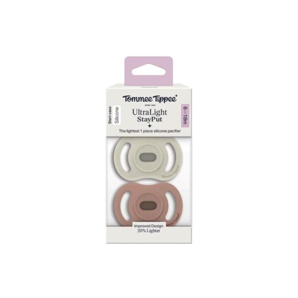 Tommee Tippee Ultra Light Stay-Put Pacifier 2pk