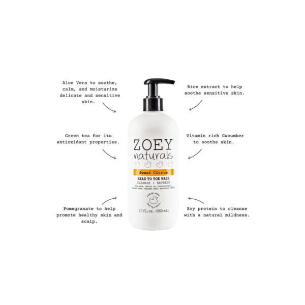 Zoey Naturals Head To Toe Wash - 17oz
