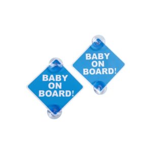 Baby On Board Sign - 2pk - with suction cups