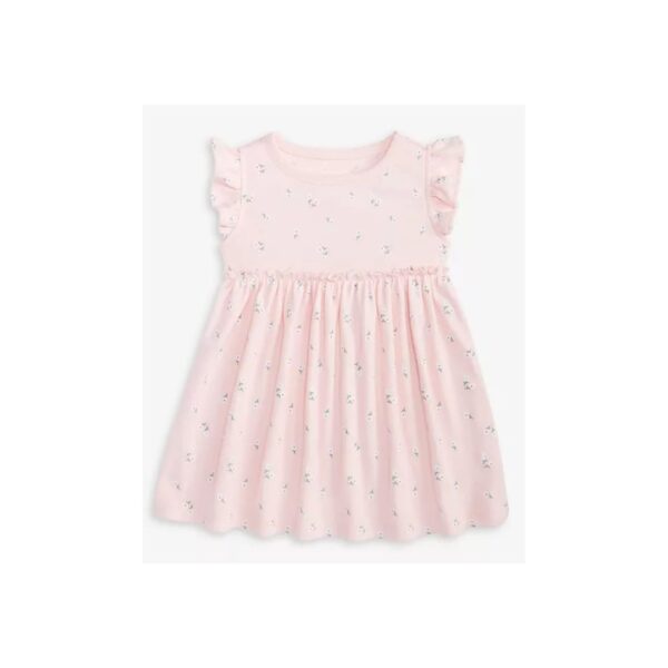 Girls' Short-Sleeve Floral Print Dress