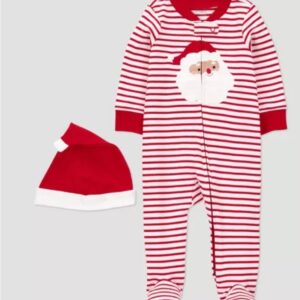 Carter's Christmas Sleeper & Hat Set