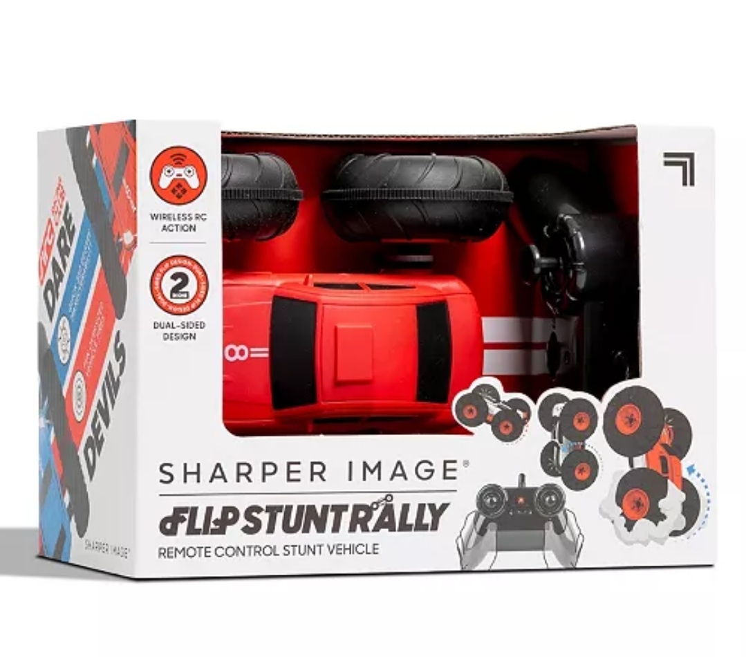 Sharper Image Remote Control Flip Stunt Rally Car - 2-in-1