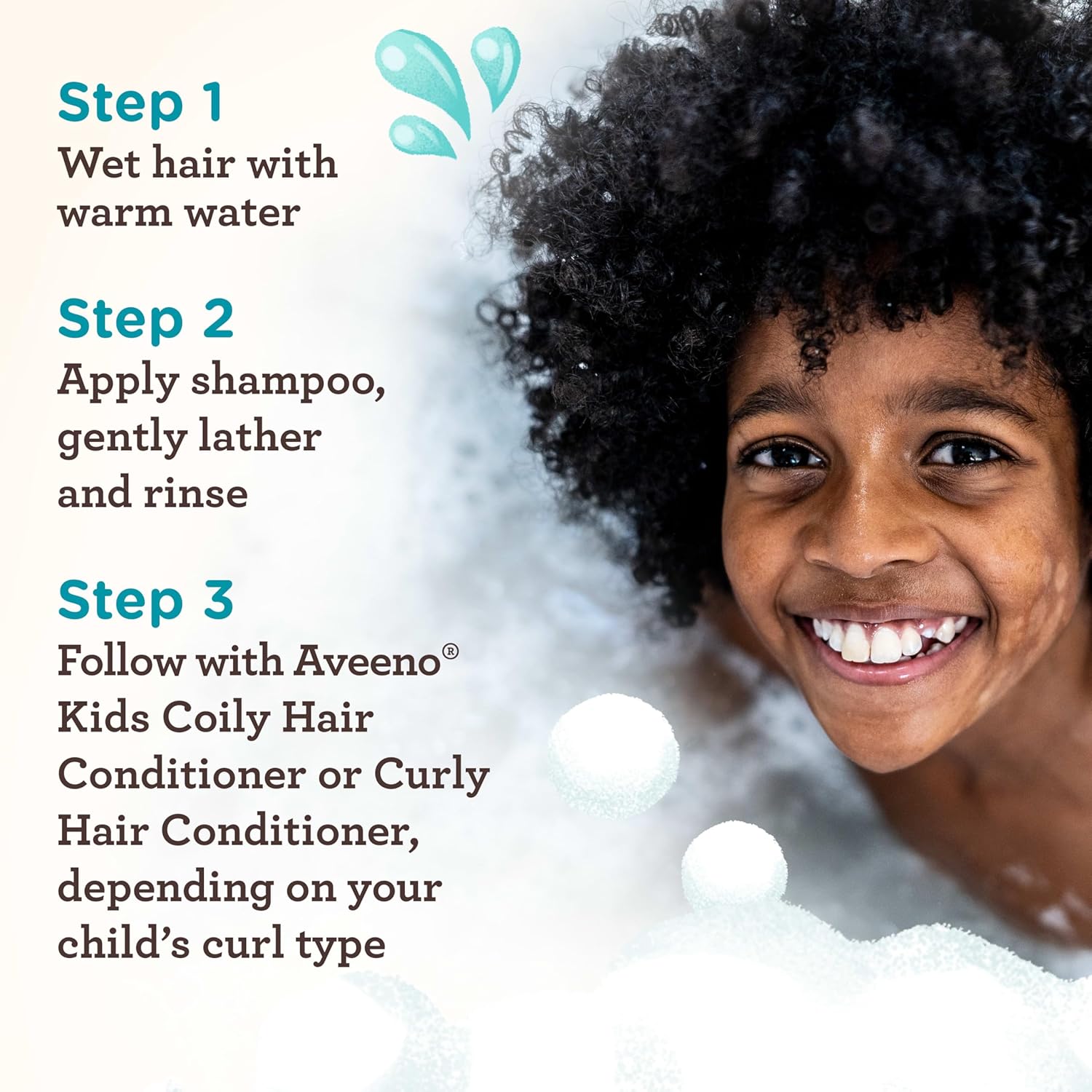 Aveeno Kids Curly & Coily Hair Shampoo - 12oz - Image 2