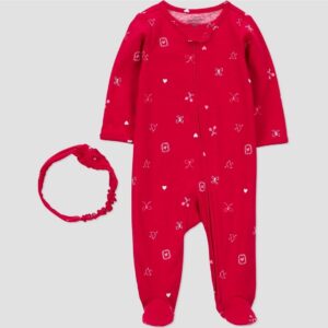 Carter's Just One You Valentines Sleeper & Headband Set