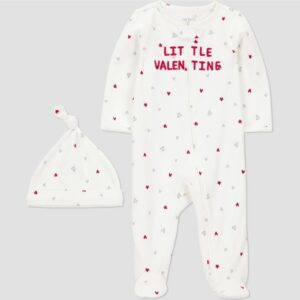 Carter's Just One You "Little Valentine" Sleeper & Hat Set