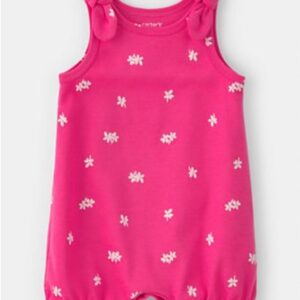 Carter's Baby Girl Pink Flowers Romper