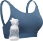 Momcozy Hands Free Nursing Bra - M, Blue