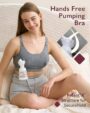 Momcozy Hands Free Nursing Bra - S, Grey