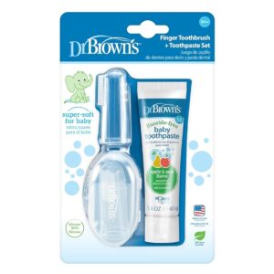 Dr. Brown's Finger Toothbrush 2pk & Toothpaste + Case