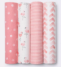 Cloud Island Flannel Blankets - 4pk - Flamingo Pink