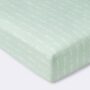 Cloud Island Fitted Crib Sheet - 100% Cotton - Mint