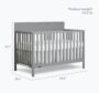 Dream On Me Ivy 5 in 1 Convertible Crib - Grey