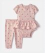 Baby Girl 2 - Piece Apple Bodysuit & Pant Set - 3mths