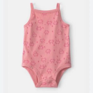 Baby Girl Crab Sleeveless Bodysuit