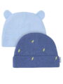 Gerber Baby Hats - 2pk - 0/3mths, Blue