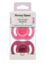 Tommee Tippee Ultra Light Stay-Put Pacifier 2pk - Pink/Purple, 6-18mths