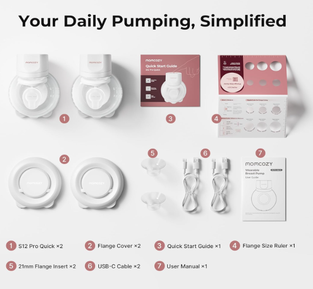 Momcozy S12 Pro - V Hands Free Electric Wearable Breast Pump - Image 3